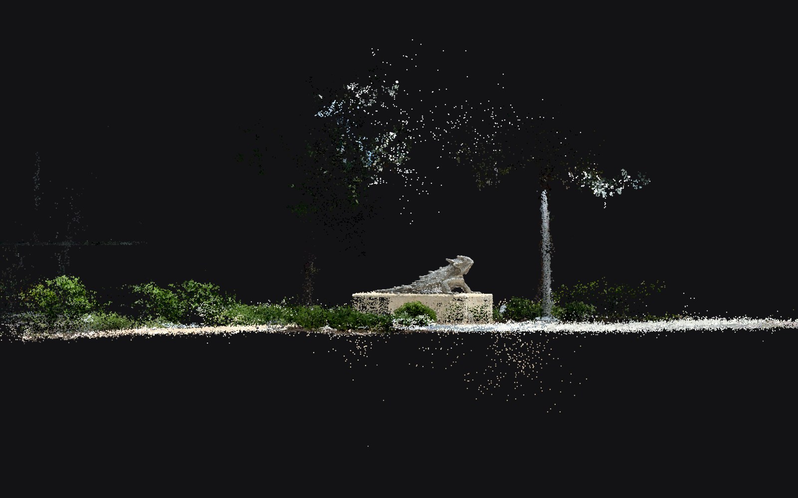 Point-cloud preview of the Gaussian-splat technology demo